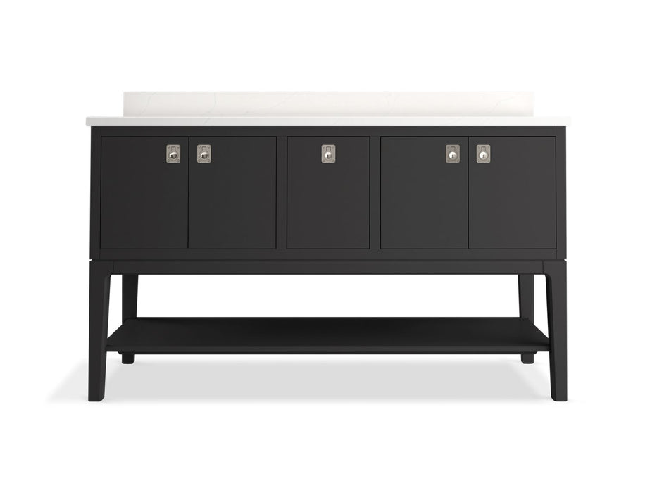 Kohler Seagrove by Studio McGee 60" bathroom vanity cabinet with sinks and quartz top