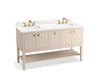 Kohler Seagrove by Studio McGee 60" bathroom vanity cabinet with sinks and quartz top