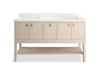 Kohler Seagrove by Studio McGee 60" bathroom vanity cabinet with sinks and quartz top