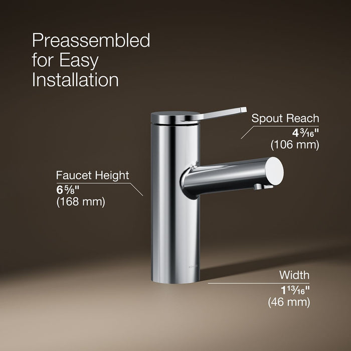KOHLER K-35048-4K Elate Single-handle bathroom sink faucet, 1.0 gpm