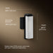 3/4 view of product with dimensions