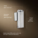 3/4 view of product with dimensions