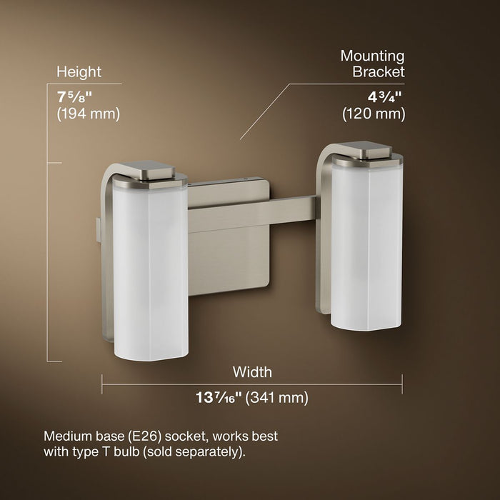 3/4 view of product with dimensions