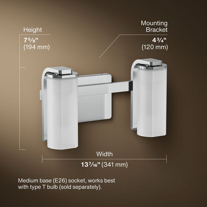 3/4 view of product with dimensions