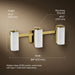 3/4 view of product with dimensions