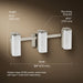 3/4 view of product with dimensions