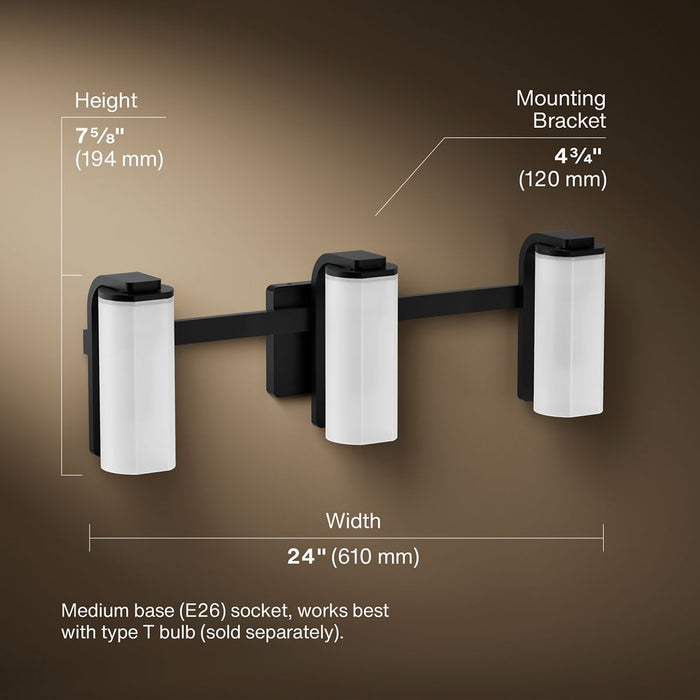 3/4 view of product with dimensions