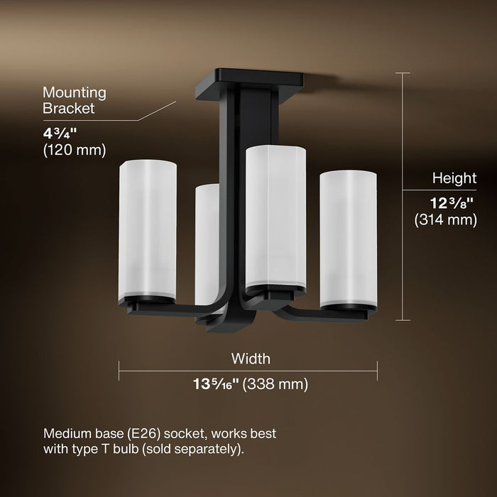3/4 view of product with dimensions