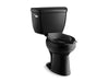 KOHLER K-3519 Highline Two-piece elongated toilet, 1.0 gpf - Black Black