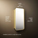 3/4 view of product with dimensions