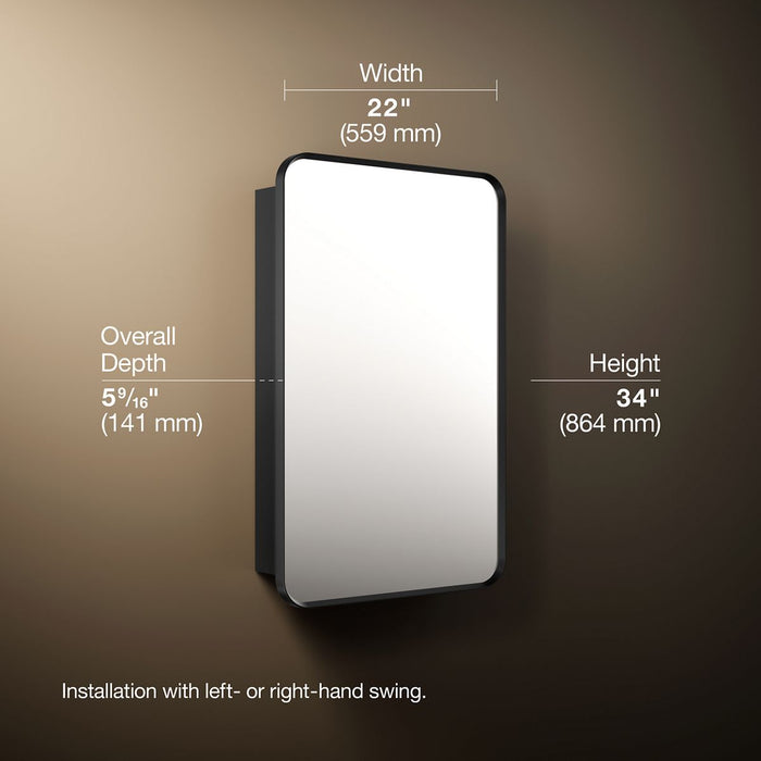 3/4 view of product with dimensions