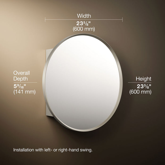 3/4 view of product with dimensions