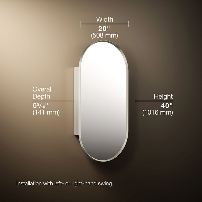 3/4 view of product with dimensions