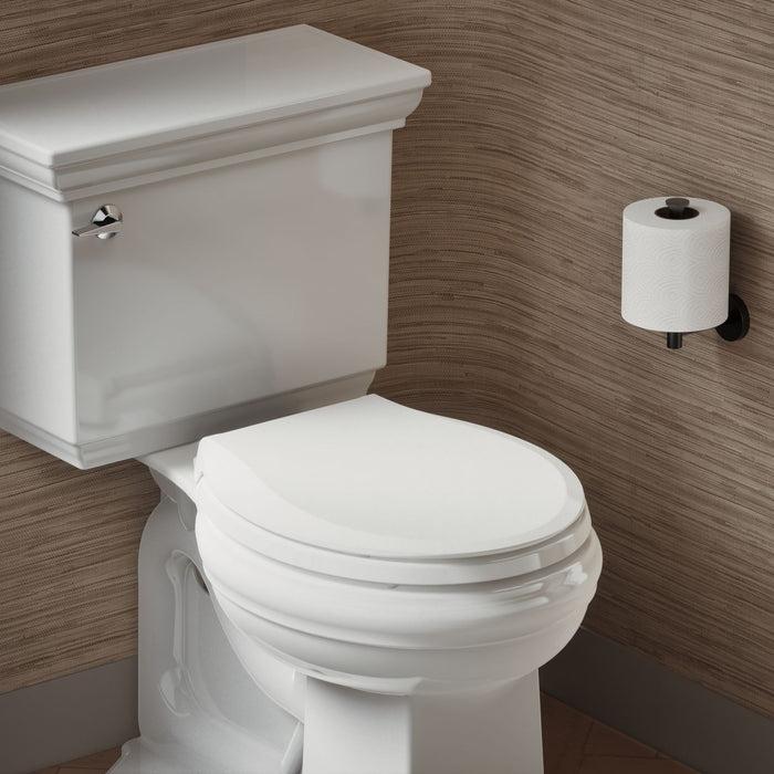 KOHLER K-35585 Cachet Recycled ReadyLatch Quiet-Close Round-front Toilet Seat