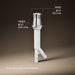 3/4 view of product with dimensions