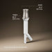 3/4 view of product with dimensions