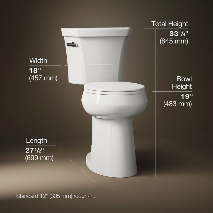 3/4 view of product with dimensions