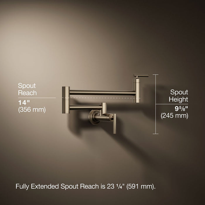 KOHLER K-35745 Wall-mount pot filler