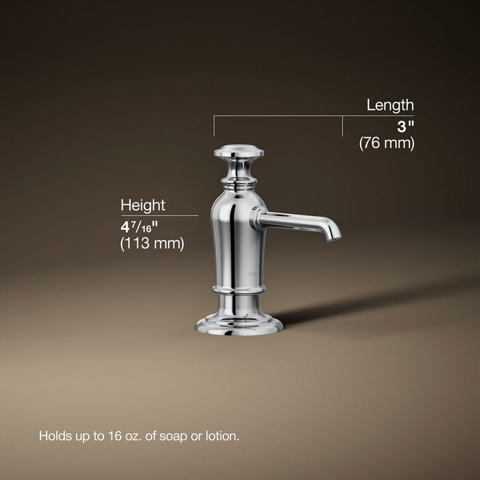 3/4 view of product with dimensions