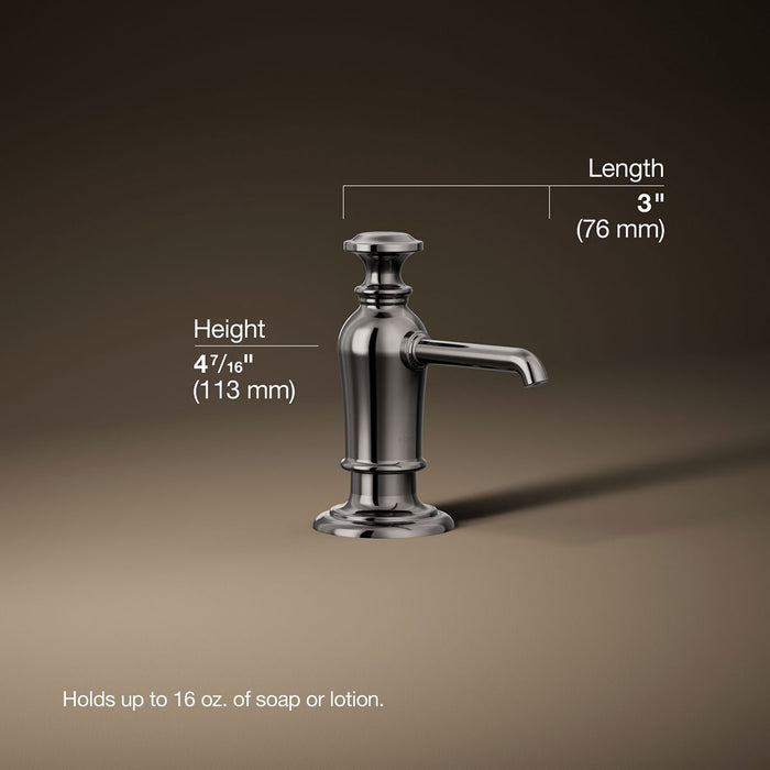3/4 view of product with dimensions