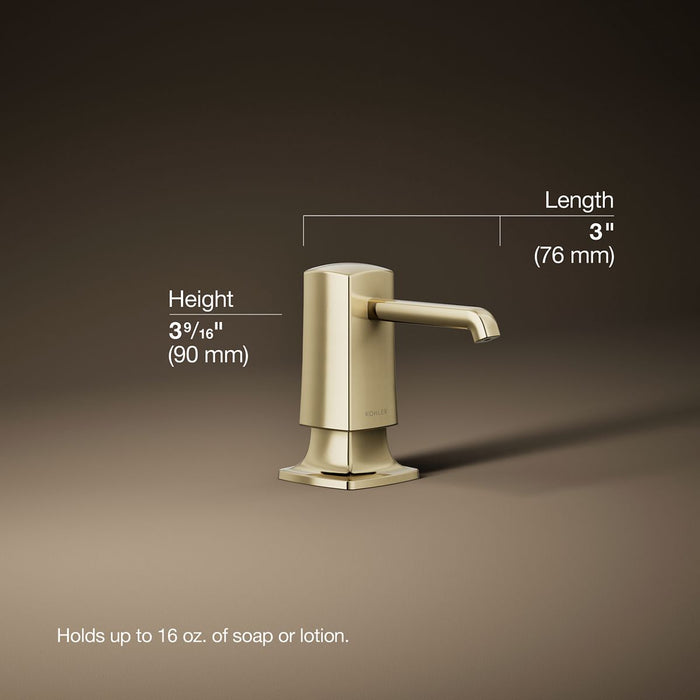 3/4 view of product with dimensions