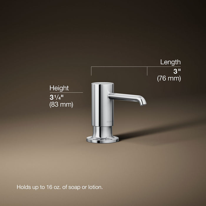 3/4 view of product with dimensions