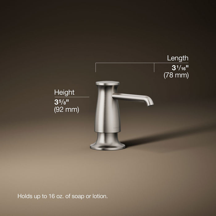 3/4 view of product with dimensions