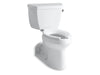 KOHLER K-3578-RA Barrington Two-piece elongated toilet, 1.0 gpf, white