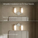3/4 view of product with dimensions