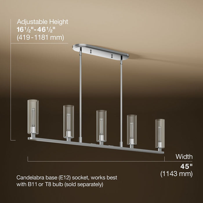 3/4 view of product with dimensions