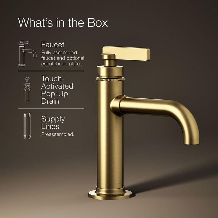 KOHLER K-35907-4 Castia by Studio McGee Single-handle bathroom sink faucet, 1.2 gpm