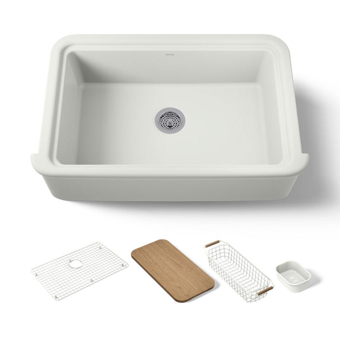 KOHLER K-36250-PC Audrine 35-1/2" undermount single-bowl farmhouse workstation kitchen sink