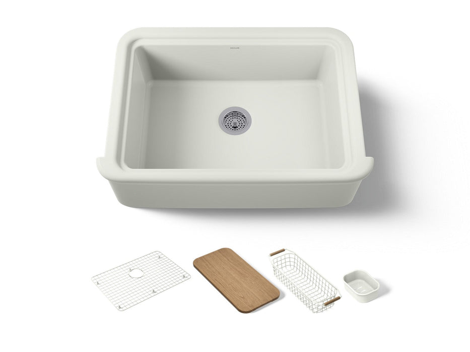 KOHLER K-36251-PC Audrine 32-1/2" undermount single-bowl farmhouse workstation kitchen sink