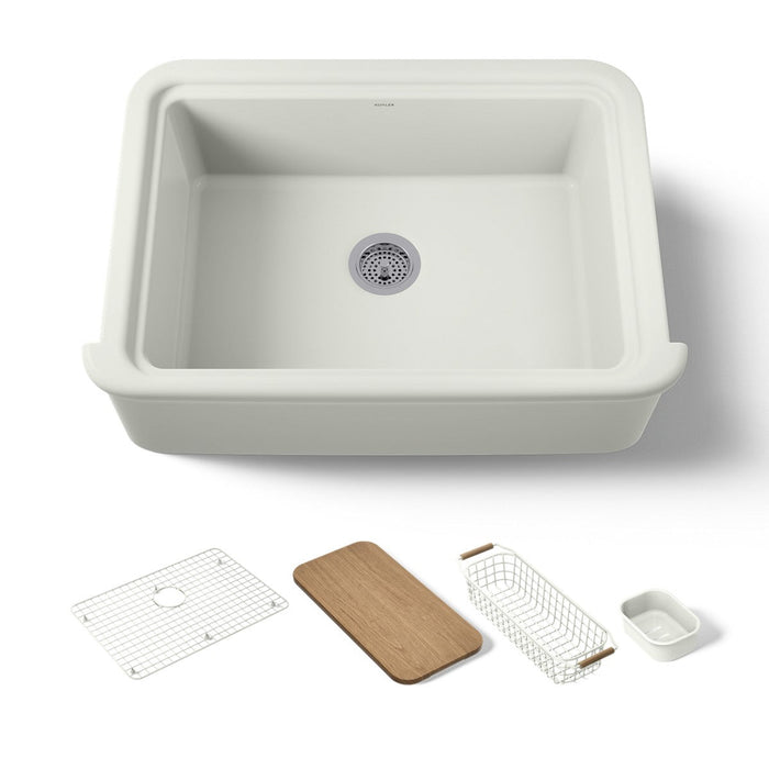 KOHLER K-36251-PC Audrine 32-1/2" undermount single-bowl farmhouse workstation kitchen sink