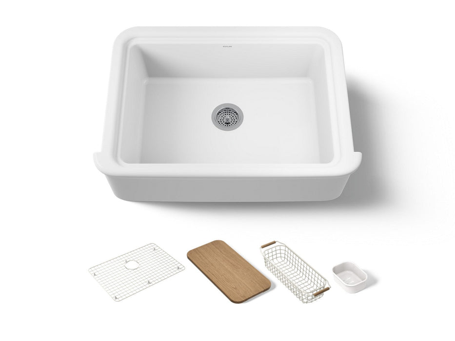 KOHLER K-36251-PC Audrine 32-1/2" undermount single-bowl farmhouse workstation kitchen sink