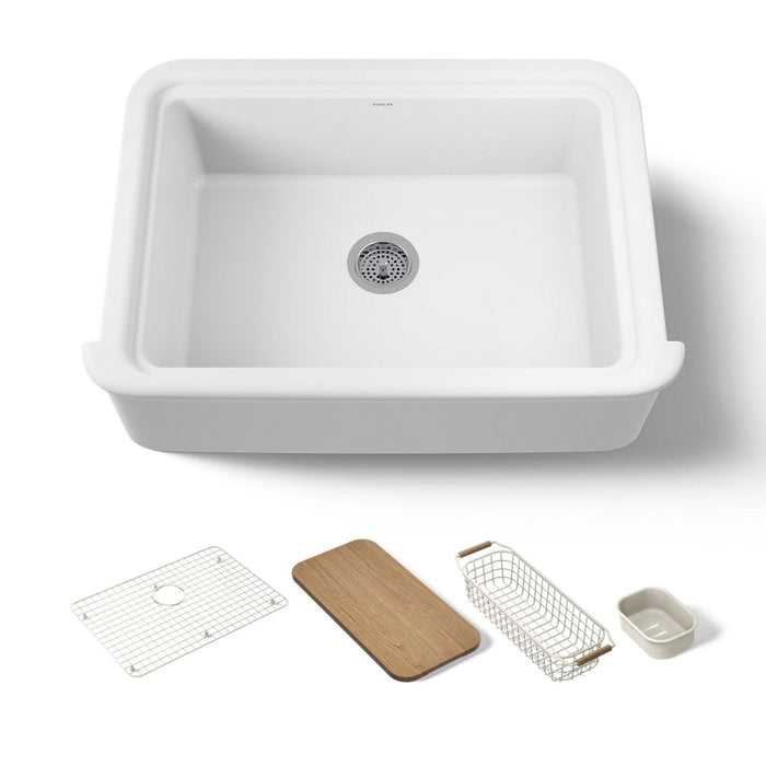KOHLER K-36251-PC Audrine 32-1/2" undermount single-bowl farmhouse workstation kitchen sink