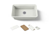 KOHLER K-36255-PC Audrine 30" undermount single-bowl workstation kitchen sink