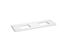 Kohler Silestone 73" quartz vanity top with two rectangular cutouts