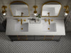 Kohler Silestone 73" quartz vanity top with two rectangular cutouts
