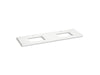 Kohler Silestone 73" quartz vanity top with two rectangular cutouts