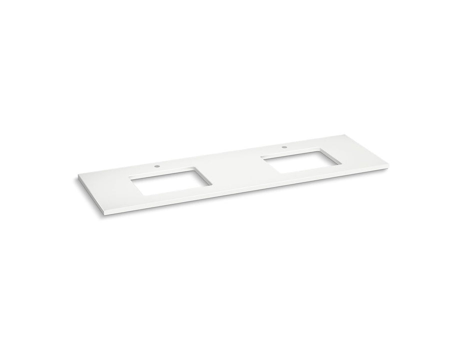Kohler Silestone 73" quartz vanity top with two rectangular cutouts