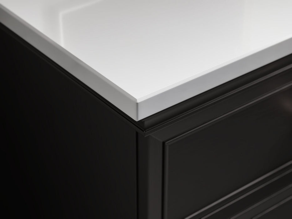 Kohler Silestone 73" quartz vanity top with two rectangular cutouts