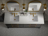 Kohler Silestone 73" quartz vanity top with two rectangular cutouts