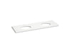 KOHLER K-36574 Silestone 73" quartz vanity top with two oval cutouts