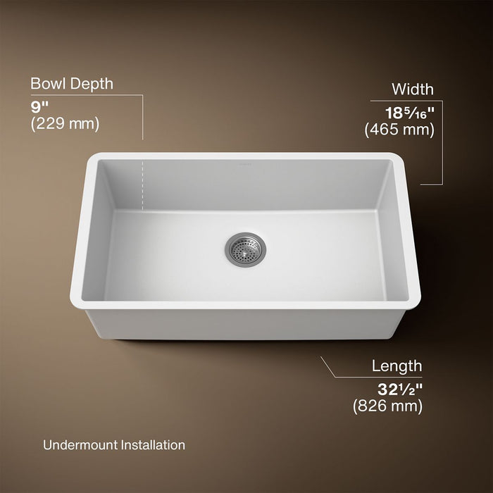 3/4 view of product with dimensions