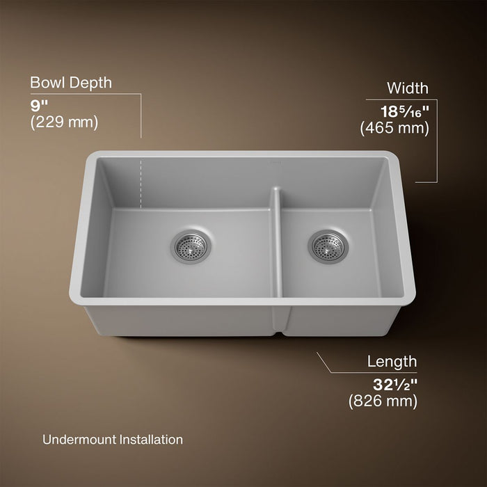 3/4 view of product with dimensions