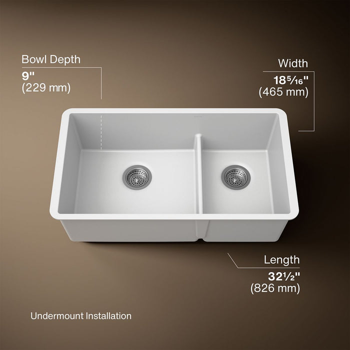 3/4 view of product with dimensions