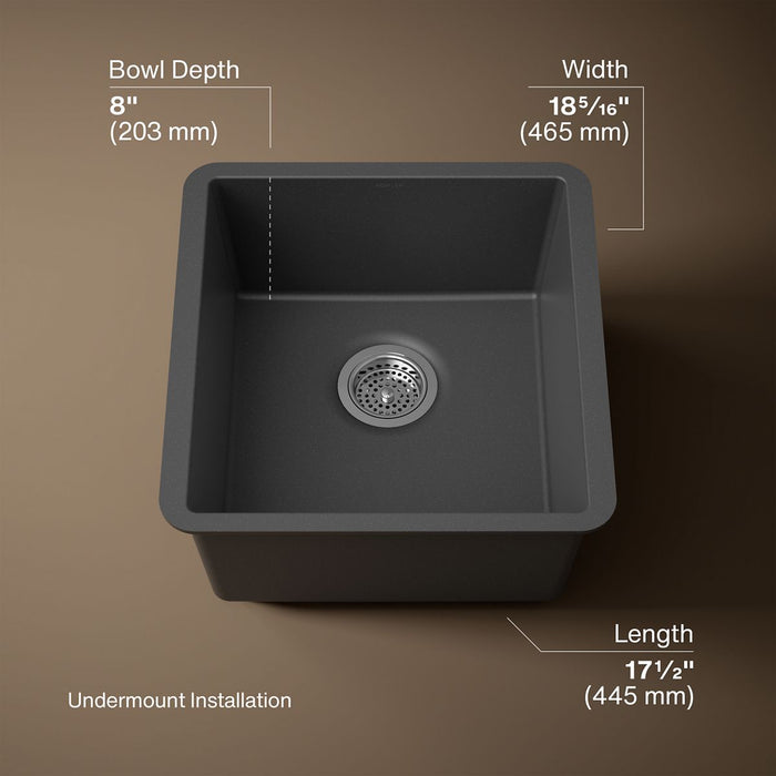 3/4 view of product with dimensions