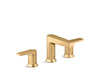 KOHLER K-37887-4 Taut Widespread bathroom sink faucet, 1.2 gpm
