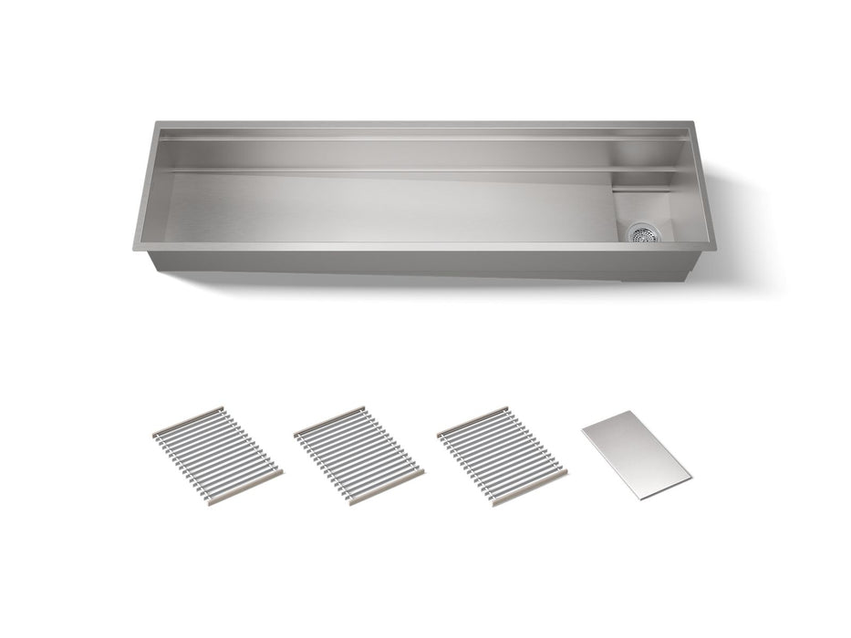 KOHLER K-37905 Synthos 69-3/4" undermount single-bowl kitchen sink